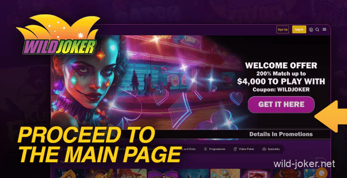 Go to Wild Joker Casino homepage