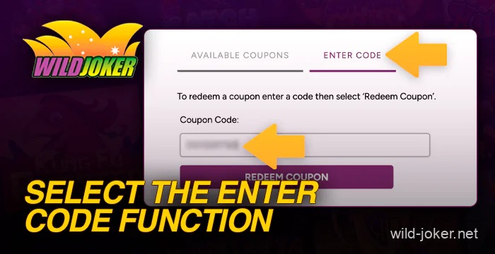 Enter Wild Joker Casino bonus code