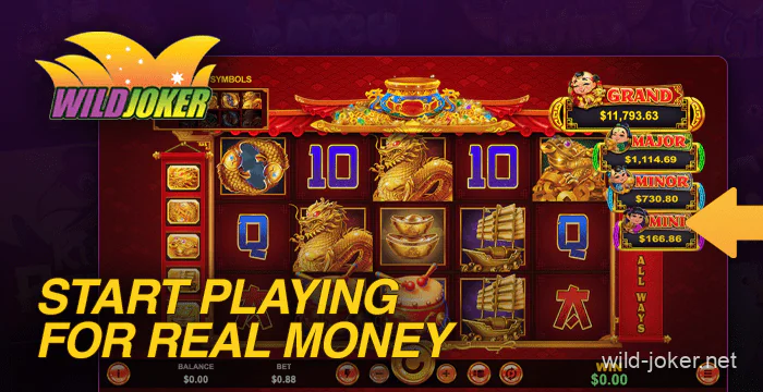 Start playing for real money on the Wild Joker website