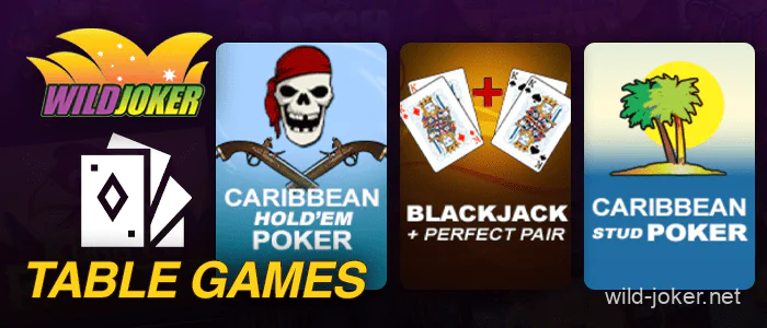 Classic card games category at Wild Joker casino