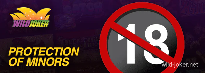 Protection of actions on the Wild Joker Casino website from minors